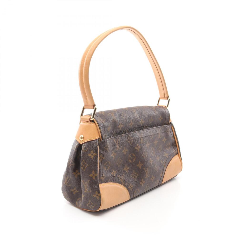 Louis Vuitton Beverly Bag Shoulder Canvas Monogram Leather Brown